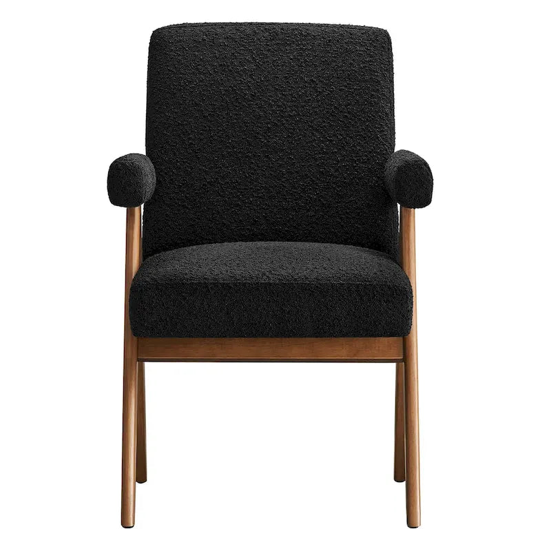 Chaise de salle à manger en tissu bouclé - Lot de 2
