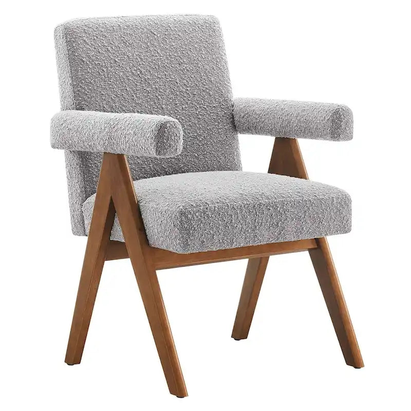 Chaise de salle à manger en tissu bouclé - Lot de 2