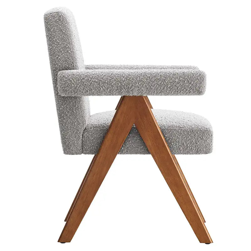Chaise de salle à manger en tissu bouclé - Lot de 2