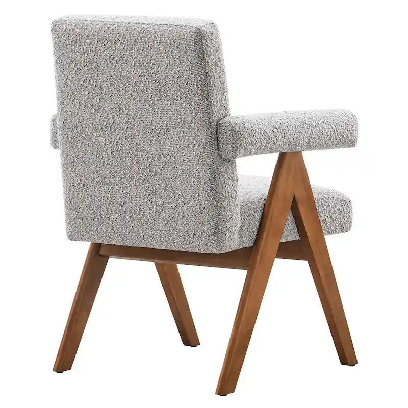 Chaise de salle à manger en tissu bouclé - Lot de 2