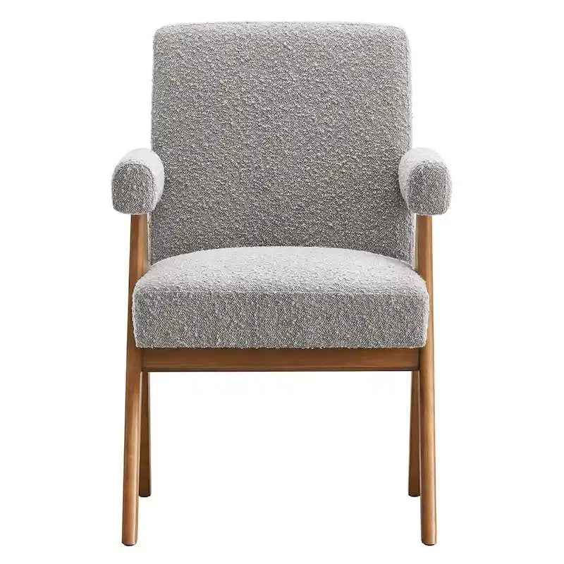 Chaise de salle à manger en tissu bouclé - Lot de 2